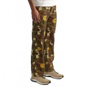 NEW MARKET hiding camo cotton twill workwear pants in green multi